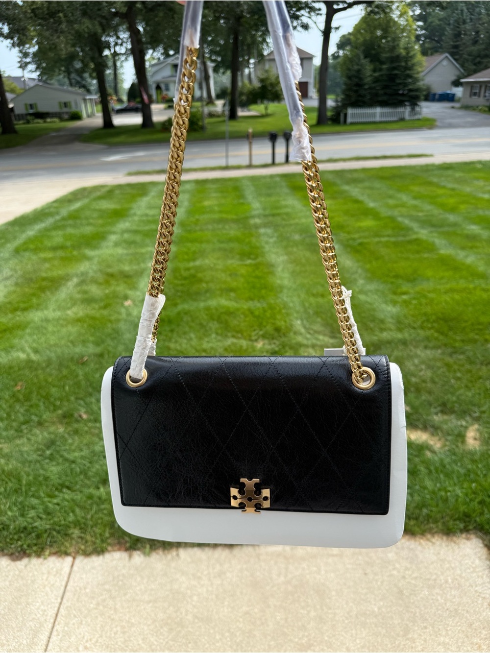 ♥️New Tory Burch Charlie Quilted Leather Shoulder Bag